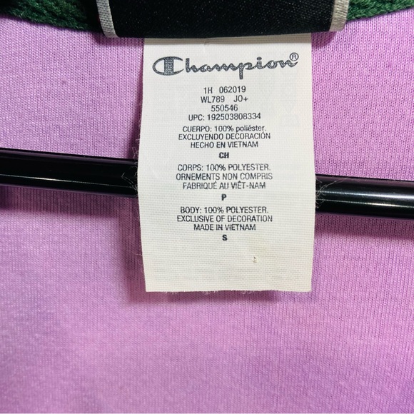 Champion Hoodie Womens Size Small Purple Green  Sherpa Half Zip UO Exclusive - Picture 4 of 10